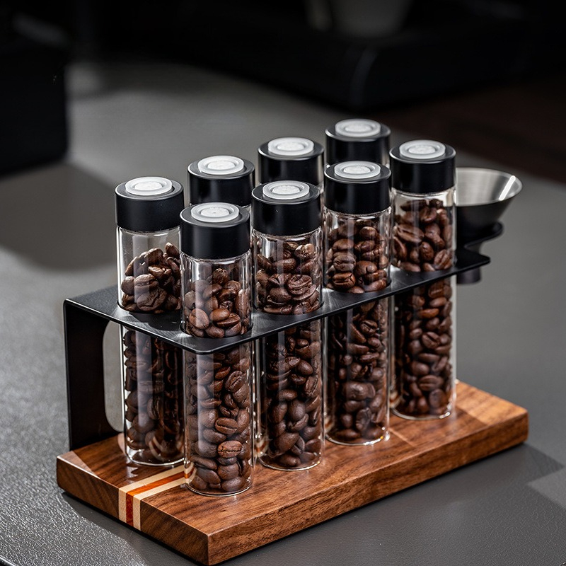 Kitchen Appliances Organizer - أوعية زجاجية لتخزين حبوب القهوة من