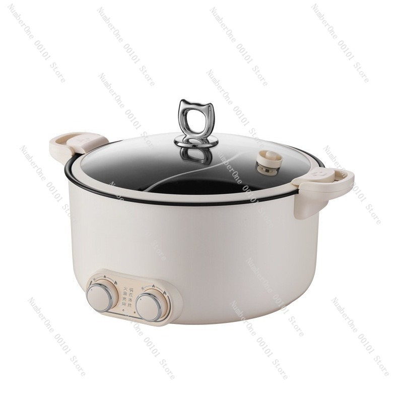 Kitchen Appliances Large - قدر كهربائي مزدوج سعة 6 لتر