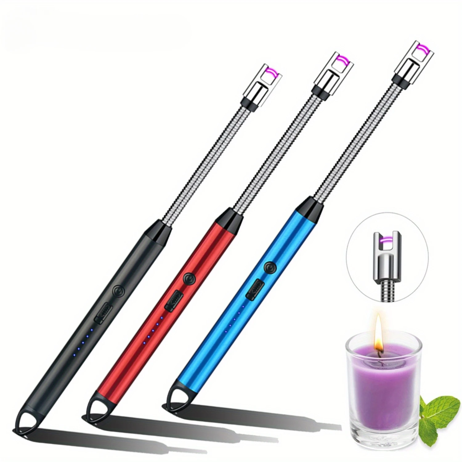 Electric Smoker Bbq - 3 قطع ولاعات كهربائية قابلة لإعادة