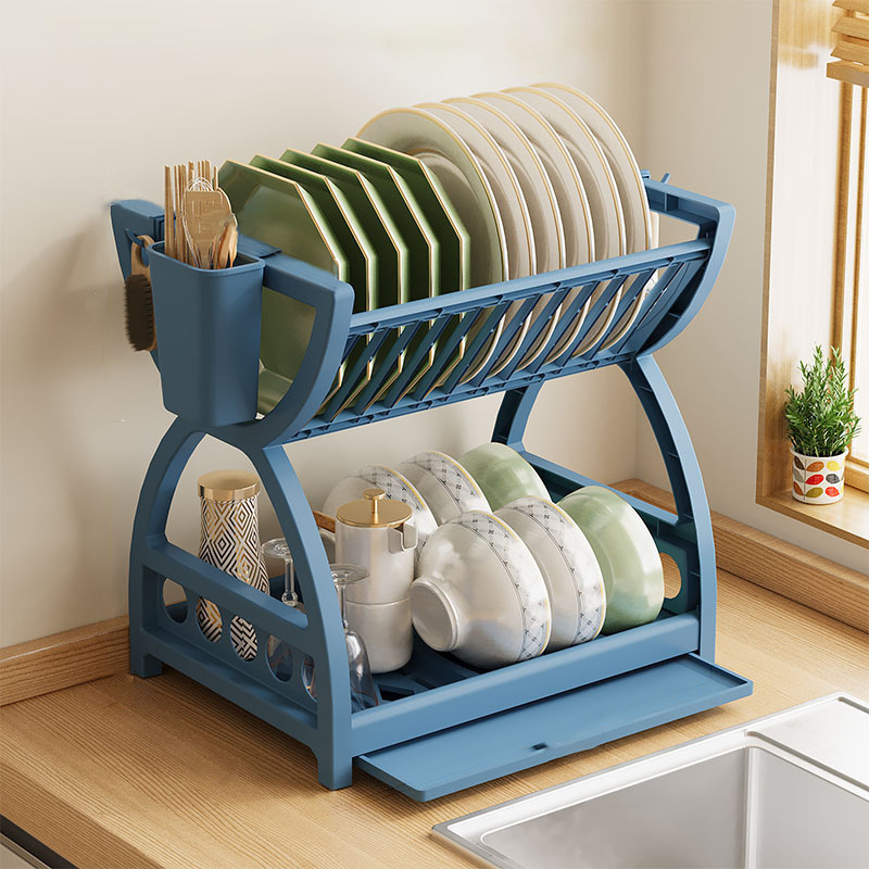 Kitchen Appliances Storage - رف تجفيف أطباق موفر للمساحة بطبقة