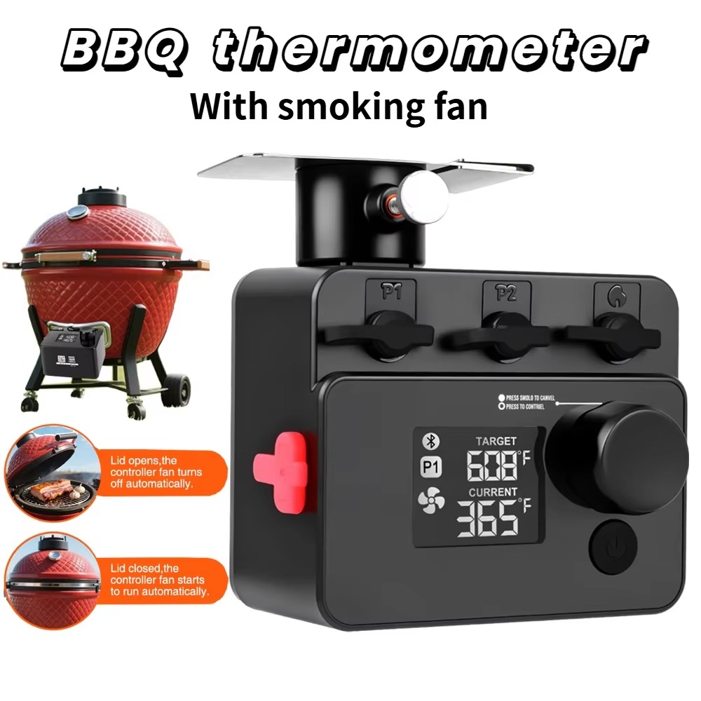 Electric Smoker Bbq - سماعة لاسلكية تعمل بالبلوتوث ميزان حرارة