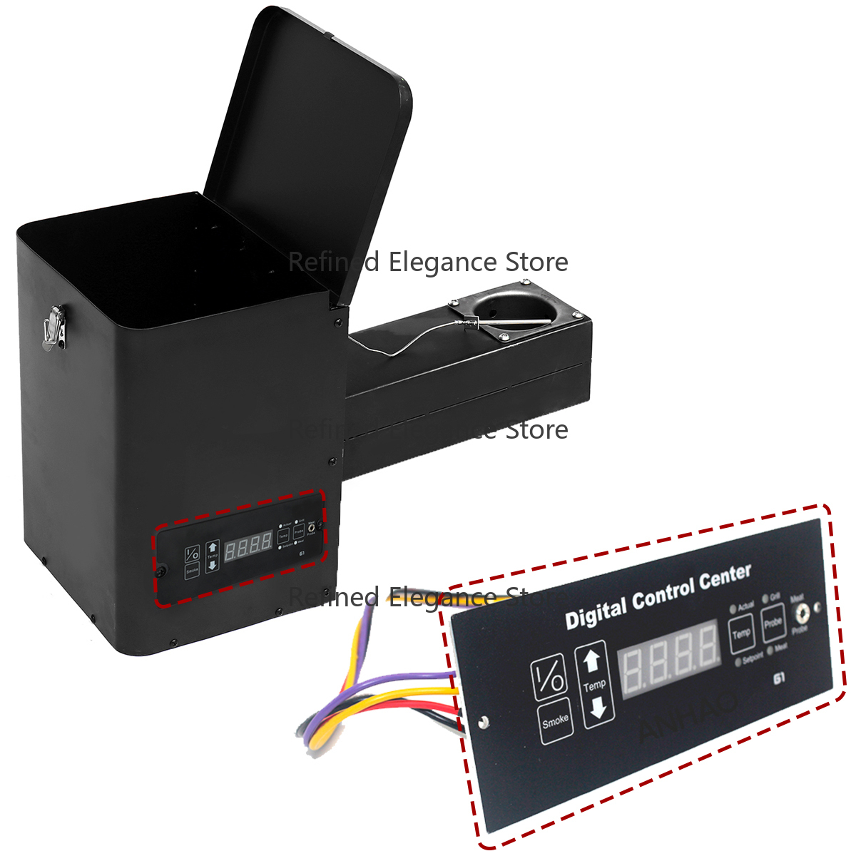 Electric Smoker Bbq - طقم تجميع وحدة تغذية الحبيبات للشواء