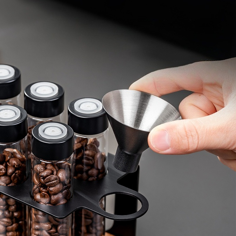 أوعية زجاجية لتخزين حبوب القهو - مراجعة Kitchen Appliances Organizer وسعره