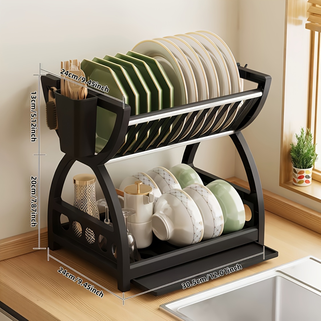 رف تجفيف أطباق موفر للمساحة بط - مراجعة Kitchen Appliances Storage وسعره