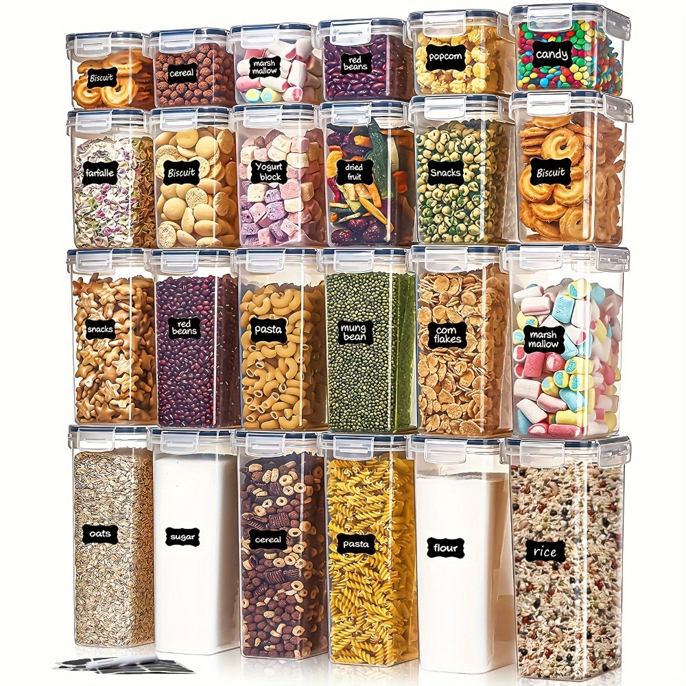 24 قطعة من حاويات تخزين الطعام - مراجعة Kitchen Appliances Organizer وسعره
