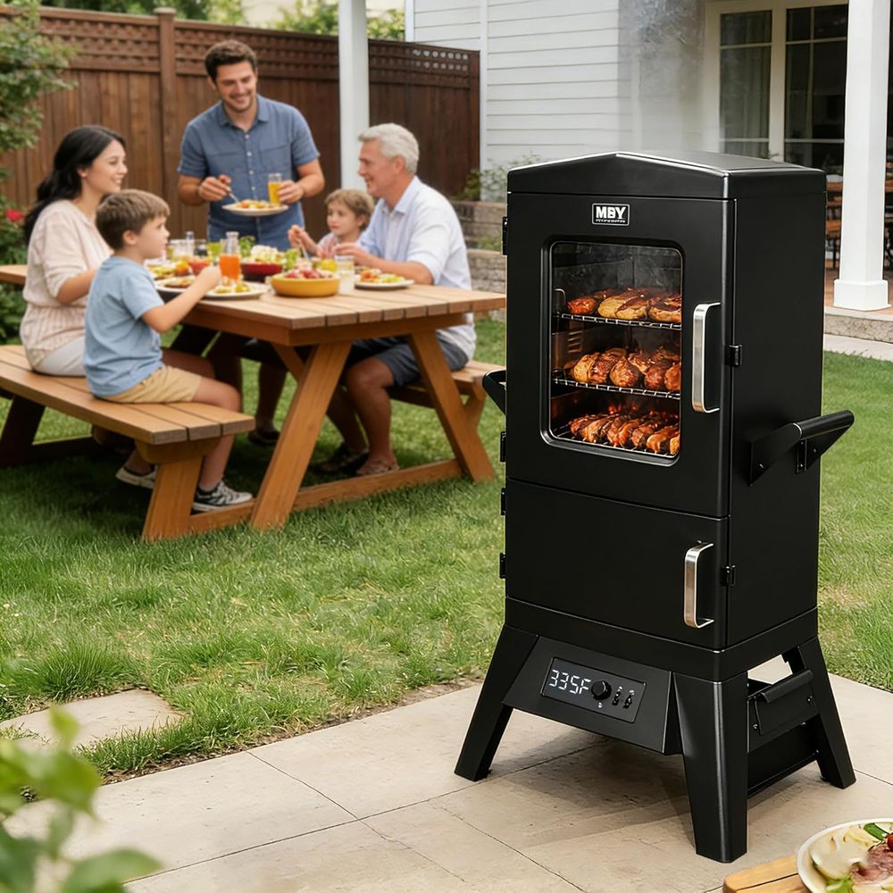 مدخنة كهربائية كبيرة السعة للش - مراجعة Electric Smoker Bbq وسعره