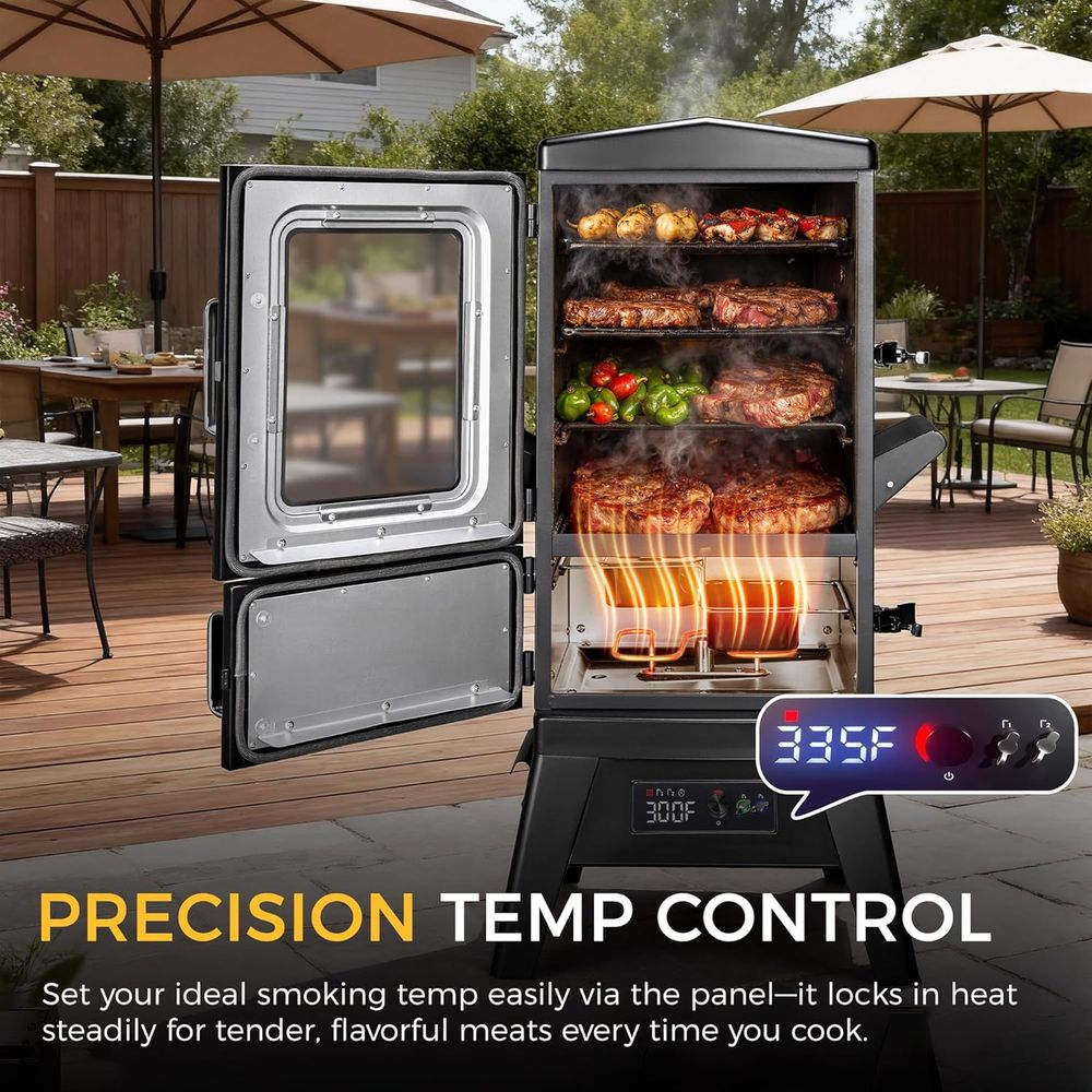 مدخنة كهربائية كبيرة السعة للش - مراجعة Electric Smoker Bbq وسعره