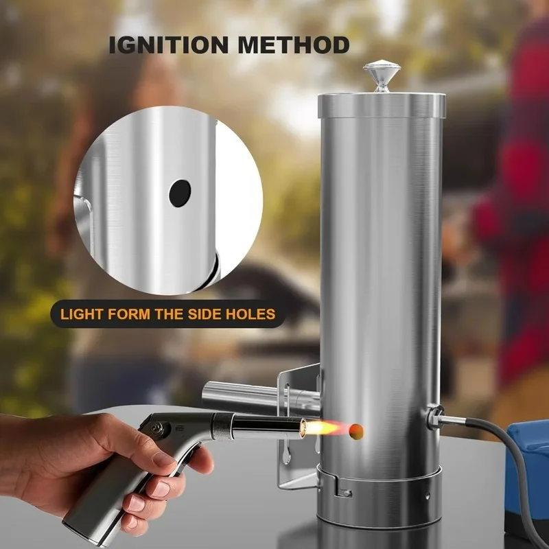 مدخن شواء كهربائي محمول مع غطا - مراجعة Electric Smoker Bbq وسعره