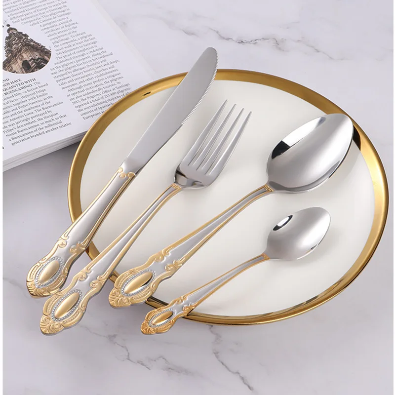 طقم أدوات مائدة ذهبي فاخر، مجم - مراجعة Kitchen Appliances Luxury وسعره