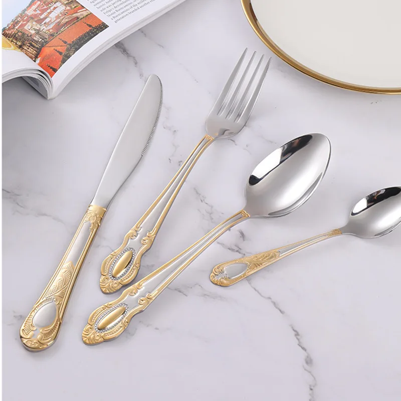 طقم أدوات مائدة ذهبي فاخر، مجم - مراجعة Kitchen Appliances Luxury وسعره