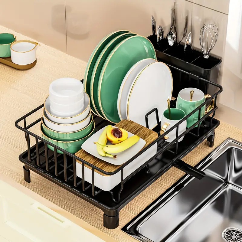 رف تجفيف أطباق مقاوم للصدأ لسط - مراجعة Kitchen Appliances Storage وسعره
