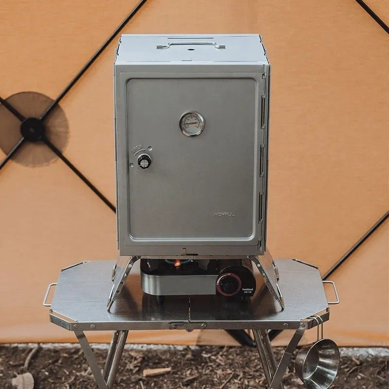 شواية تدخين خارجية قابلة للطي  - مراجعة Electric Smoker Bbq وسعره