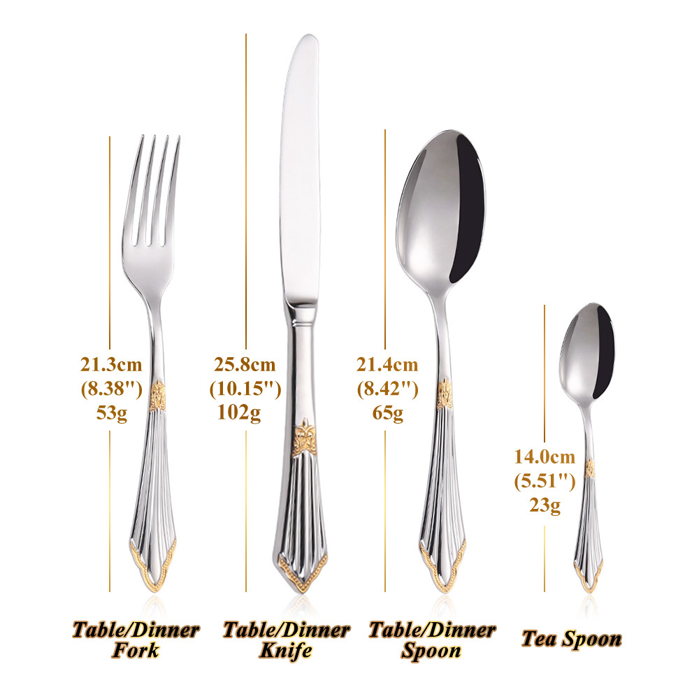 4/8/12/16/20 قطع مطلية بالذهب  - مراجعة Kitchen Appliances Luxury وسعره